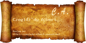 Czeglédy Albert névjegykártya