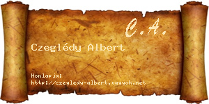 Czeglédy Albert névjegykártya