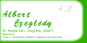 albert czegledy business card